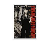 THYTJSZ Francoise Hardy, poster su tela con cantante e attrice, decorazione artistica da parete per soggiorno e camera da letto, 60 x 90 cm