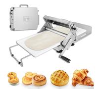THYXGS Sfogliatrice Pieghevole in Acciaio Inox, Rullo Manuale da Banco, Spessore Regolabile da 0 a 25 Mm, per Preparare Pasta Sfoglia da Forno, per Bar E Panetterie Artigianali