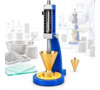 THYXGS Strumento per La Determinazione della Consistenza E del Tempo di Presa del Cemento, Gruppo Mobile da 300 G ± 1 G, Cono di Prova in Ottone (43°36′ ± 2′) E Piastre in Vetro da 100×100 Mm