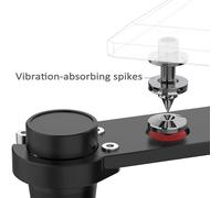 THYXGS Supporto AV a Un Solo Livello, Mobile per Componenti Video, Assorbimento degli Urti, capacità di Carico 80 kg, per Lettore Dvd, Console di Gioco, TV, Decoder, Router (Montaggio Richiesto)