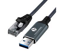 Thzzhnno Adattatore da USB a Ethernet 1M, USB 3.0 A a RJ45 Maschio, Cavi direttamente collegato alla rete Gigabit LAN, Compatibile con laptop, PC, MacBook, Switch, Windows, macOS, Linux