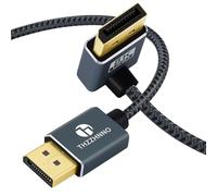 Thzzhnno Cavo 90° DisplayPort da 1M, Angolato Verso il Basso Cavo Displayport 1.4 Supporta fino a 8K, 4K/60Hz per monitor da gioco e scheda grafica