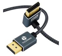 Thzzhnno Cavo 90° DisplayPort da 2M, Angolato Verso il Basso Cavo Displayport 1.4 Supporta fino a 8K, 4K/60Hz per monitor da gioco e scheda grafica