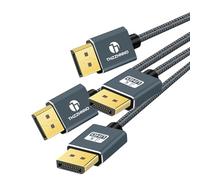 Thzzhnno Cavo DisplayPort 4K 3M 2 Pezzi, Cavi DisplayPort alta velocità placcato oro 4K@60Hz, 2K@165Hz/144Hz, per laptop, PC, Monitor Gioco, TV