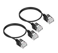 Thzzhnno Cavo Ultra Sottile Ethernet RJ45 Cat6A 3M 2 Pezzi, Cavo Sottile LAN Ethernet, Cavo di rete UTP Cat6 ad Alta Velocità 10Gbps 550 MHz, Cavi patch Cat 6 per Router, Modem, Xbox, laptop, Server