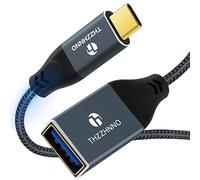 Thzzhnno Cavo USB C a A 3.0 Femmina 1M, 10Gbps USB Tipo C Maschio a Tipo A Femmina OTG Cavo Compatibile con MacBook Pro/Air/iPhone 16 Pro Max