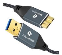 Thzzhnno Micro B USB 3.0 Cable 1.6FT, 5Gbps USB 3.0 Type A Male to Micro B Cord Compatible with Samsung Galaxy S5 Note 3 Camera Hard Drive