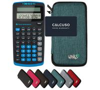 TI-30 ECO RS con Custodia Protettiva WYNGS inclusa Turchese - Calcolatrice Scientifica - Pacchetto Base