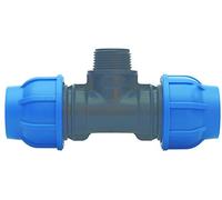 TI A COMPRESSIONE PP PN16 - 20 x ½" M x 20 - raccordo tubi polietilene TEE