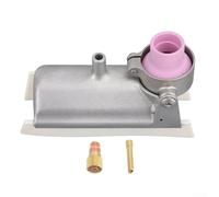 Ti Alloy Welding Trailing Shield 90 gradi ad angolo retto TIG Guard Cover con 1/8, copertura di protezione per saldatura in lega + mandrino a cuneo TIG + lente a gas