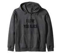 Ti Amo Alice Felpa con Cappuccio