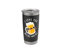 Ti amo Beery Much Funny Beer Pun Bicchiere termico in acciaio inox doppia parete