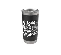 Ti amo così carino amante del tè Matcha Bicchiere termico in acciaio inox doppia parete