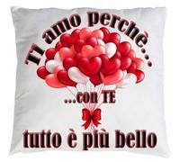 TI AMO CUSCINO AMORE REGALO FIDANZATI TI AMO PERCHE' CON TE ... CUSCINO AMORE