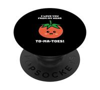 Ti amo dalla testa ai piedi (grafica del pomodoro dei cartoni animati) PopSockets PopGrip Adesivo