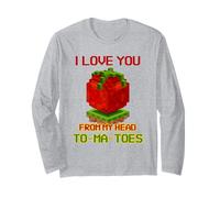 Ti Amo dalla Testa ai Piedi (Grafica Tomato a 8 Bit) Maglia a Manica