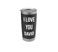 Ti amo David Bicchiere termico in acciaio inox doppia parete