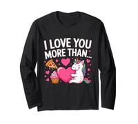 Ti amo più degli unicorni cupcakes pizza Maglia a Manica