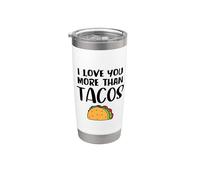Ti amo più dei tacos Bicchiere termico in acciaio inox doppia parete