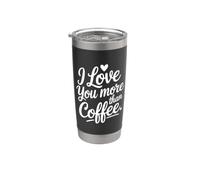 Ti amo più del caffè Bicchiere termico in acciaio inox doppia parete