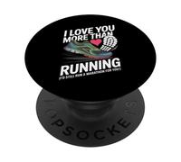 Ti amo più della corsa - Marathon Love PopSockets PopGrip Adesivo