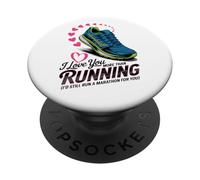Ti amo più della corsa - Marathon Love PopSockets PopGrip Adesivo