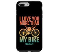 Ti amo più della mia bici a malapena Retro Cyclist Valentine Custodia per iPhone 7 Plus/8 Plus