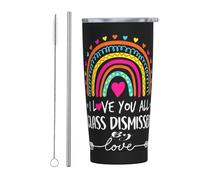 Ti amo tutta la classe licenziata l'ultimo giorno di scuola Bicchiere sottile in acciaio inossidabile da viaggio Tazza da caffè isolata sottile a doppia parete da 20 Oz con coperchio a prova di spruz