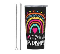 Ti amo tutta la classe licenziata l'ultimo giorno di scuola Bicchiere sottile in acciaio inossidabile da viaggio Tazza da caffè isolata sottile a doppia parete da 20 Oz con coperchio a prova di spruz