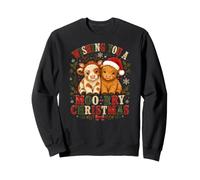 Ti auguro Un Felice Natale. Simpatiche Mucche Soffici delle Felpa