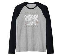 Ti auguro Un Natale Pieno di Amore e risate Maglia con Maniche Raglan