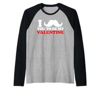 Ti Baffo per Essere Il Mio San Valentino Maglia con Maniche Raglan