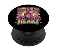 Ti darò un nuovo cuore retrò PopSockets PopGrip Adesivo