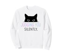 Ti giudico silenziosamente - Funny Cat Felpa
