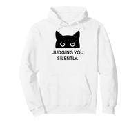 Ti giudico silenziosamente - Funny Cat Felpa con Cappuccio