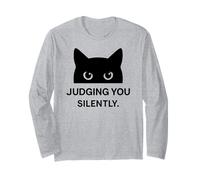 Ti giudico silenziosamente - Funny Cat Maglia a Manica