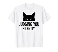 Ti giudico silenziosamente - Funny Cat Maglietta