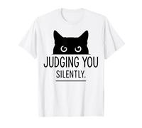 Ti giudico silenziosamente - Funny Cat Maglietta