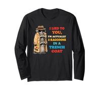Ti Ho mentito, in Realtà Sono 3 procioni in Un Trench retrò Maglia a Manica