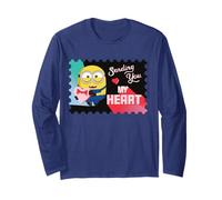 Ti Mando Il Mio Cuore Minion Love Valentine Cute Maglia a Manica