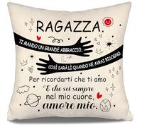 Ti mando un grande abbraccio così sarà lì quando ne avrai bisogno Copricuscini Regalo per la Ragazza Regalo di compleanno Regalo di San Valentino Regalo di Natale Regalo di Abbraccio (Ragazza)