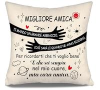 Ti Mando un Grande Abbraccio Così Sarà Lì Quando Ne Avrai Bisogno Cuscino Copricuscino - Regalo per la Migliore Amica, per Donne Ragazze, Compleanno e Natale
