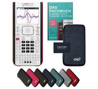 TI-Nspire CX II-T con custodia protettiva Blu e manuale (160 pagine, 17x24cm) - Calcolatrice grafica - Smart Set