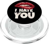 Ti odio Divertenti labbra rosse sarcastiche che mordono PopSockets PopGrip per MagSafe