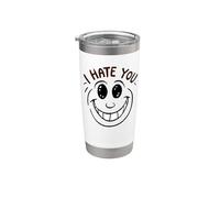 Ti odio, sorridi Bicchiere termico in acciaio inox doppia parete