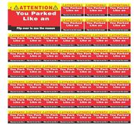 Ti sei parcheggiato come un idiota. Carte, Sei schifo sulle carte di parcheggio - Segnale di avvertimento per carte di parcheggio - 50 biglietti da visita, carta di penalità, biglietti di parcheggio
