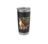 Ti sento, non sto ascoltando Basenji Bicchiere termico in acciaio inox doppia parete