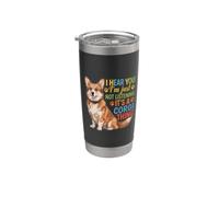 Ti sento, non sto ascoltando Corgi Bicchiere termico in acciaio inox doppia parete