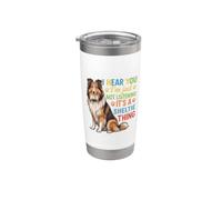 Ti sento, non sto ascoltando Sheltie Bicchiere termico in acciaio inox doppia parete