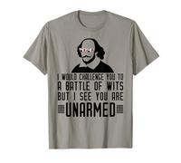 Ti SFIDAREI BATTAGLIARE con Shakespeare Meme inarmata Maglietta